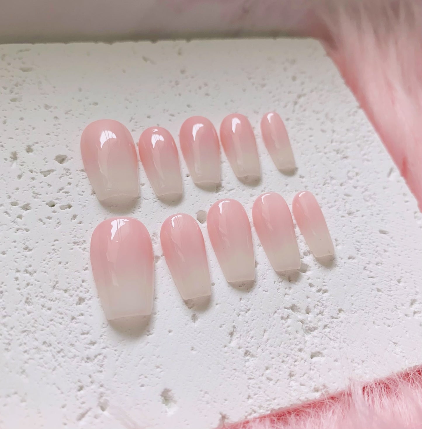 Ombré Pink (medium Coffin)