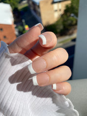 French Tip White - Short